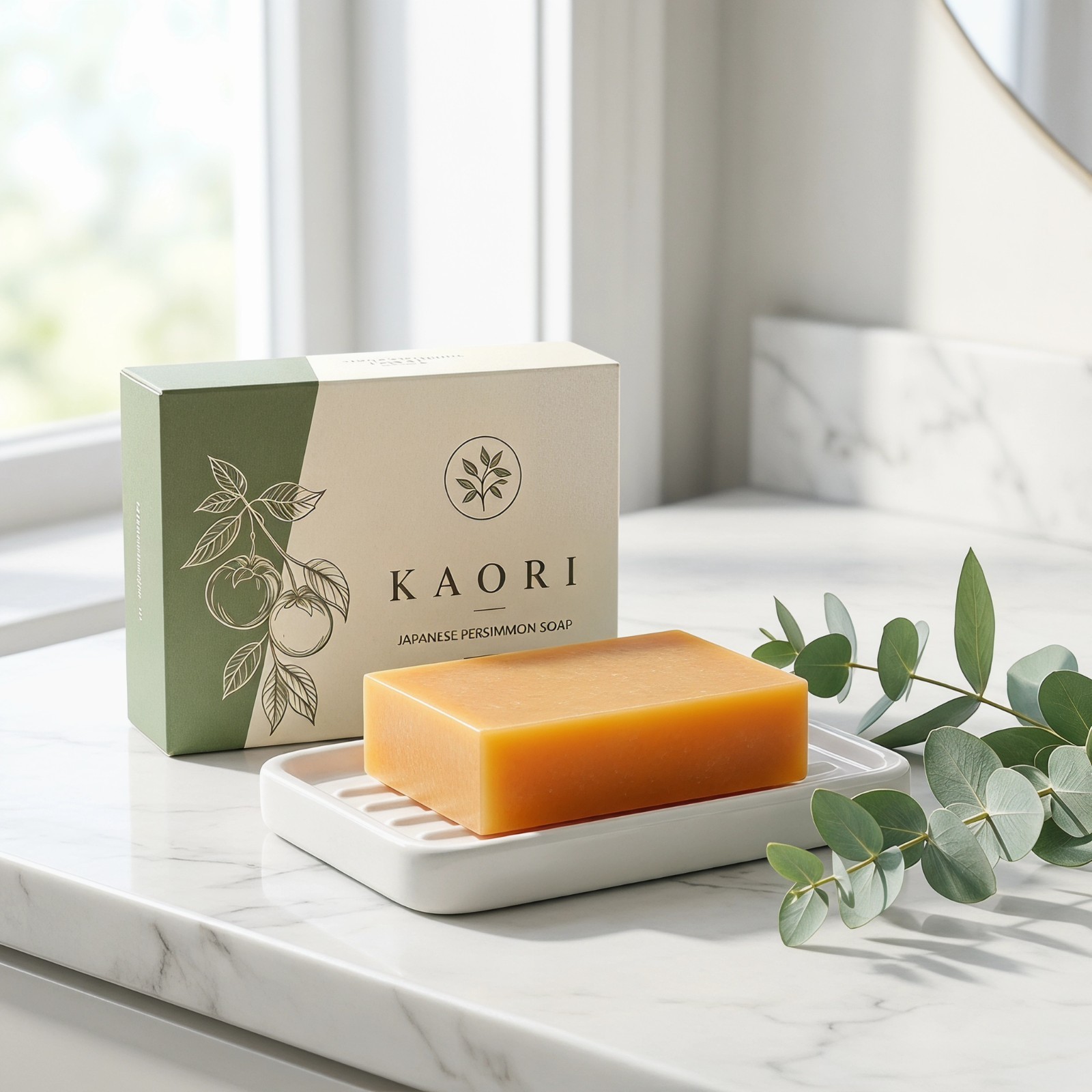 Kaori Persimmon Soap Deodorizing Moisturizing for Mature Skin
