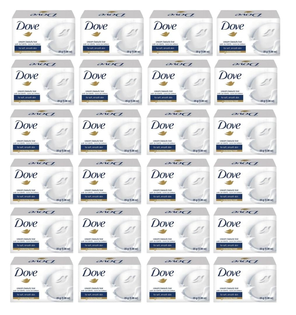 12 Travel Size Almond Moisturizing Beauty Bars – 25g Each, Perfect for All Skin