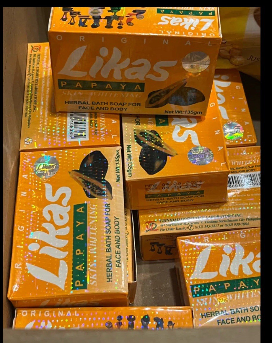 Likas Papaya Herbal Bath Soap Skin Whitening Papaya Scent Face & Body 7 bars