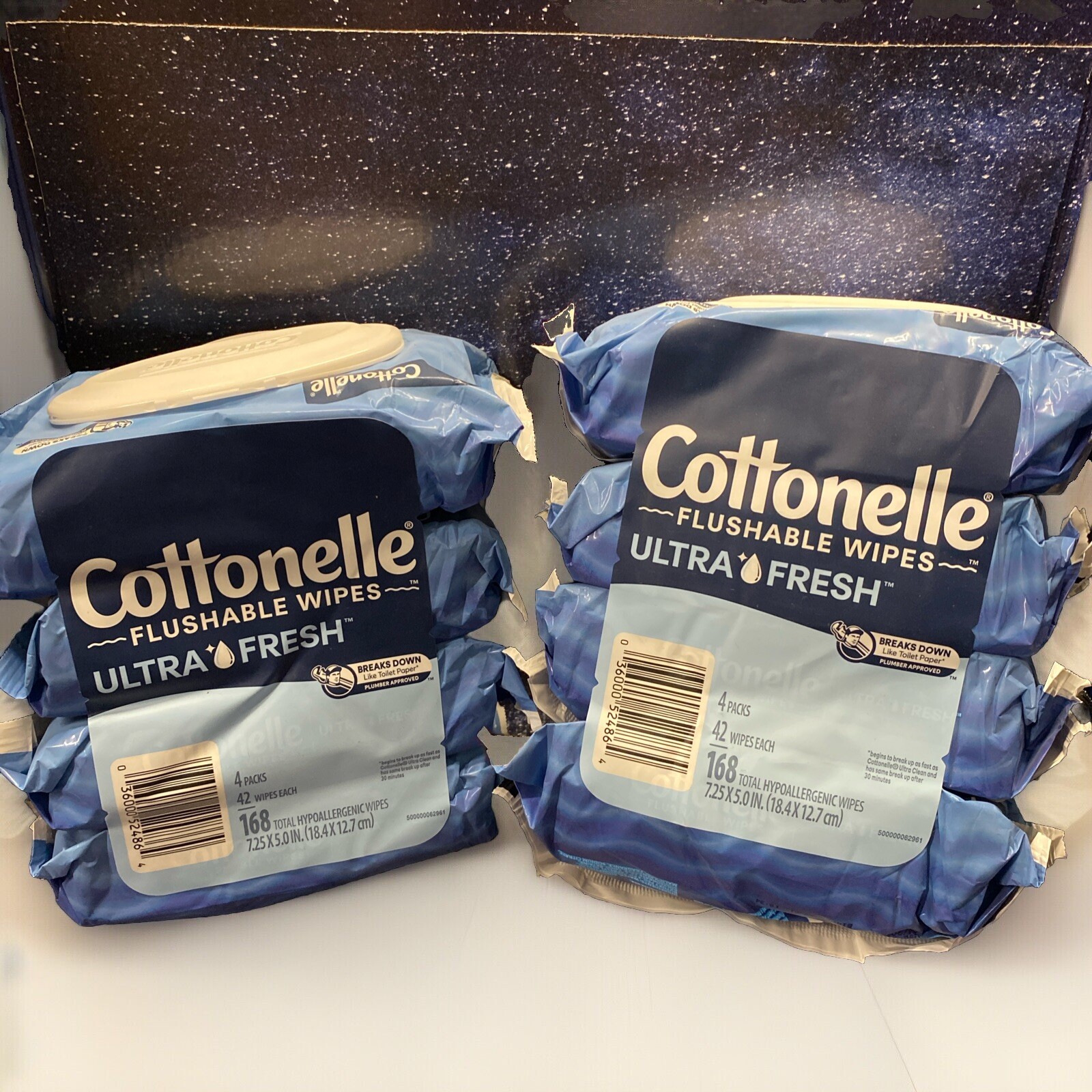 8 X Cottonelle Ultra Fresh Flushable Wipes 42 Wipes Each – 336 Total