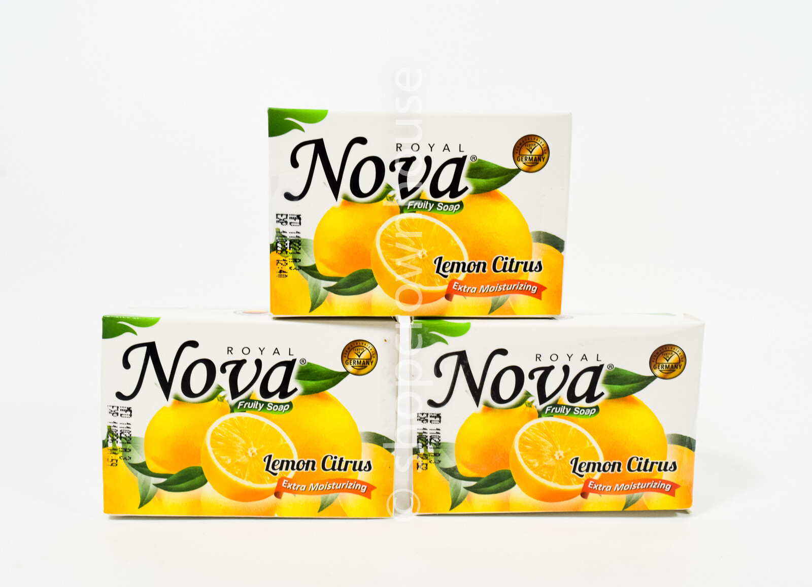 3 bars Royal Nova FRUITY SOAP Lemon Citrus Extra Moisturizing 11/2026 READ