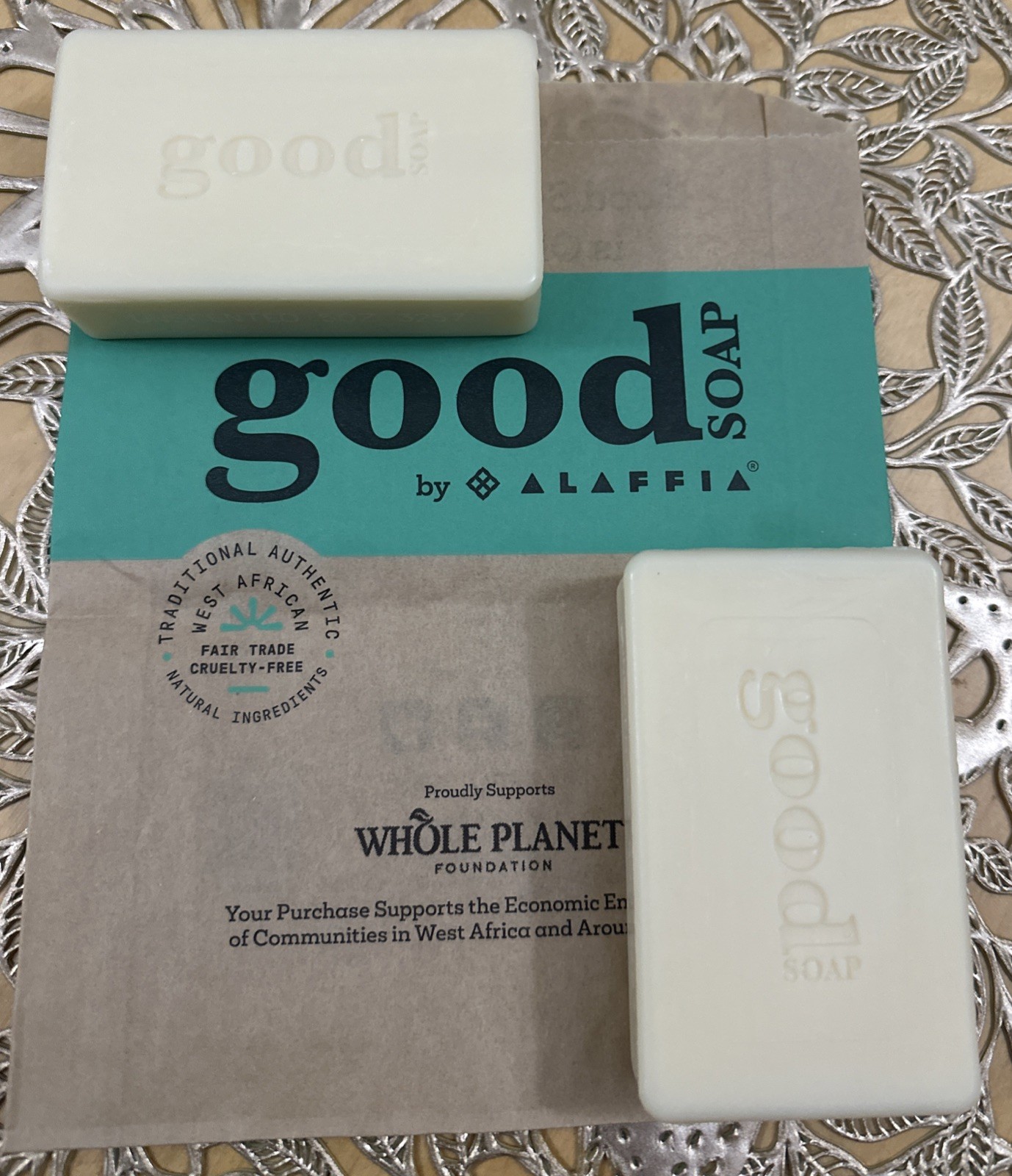Good Soap 5oz Bars Unscented Fragrance by Alaffia (2 Count)
