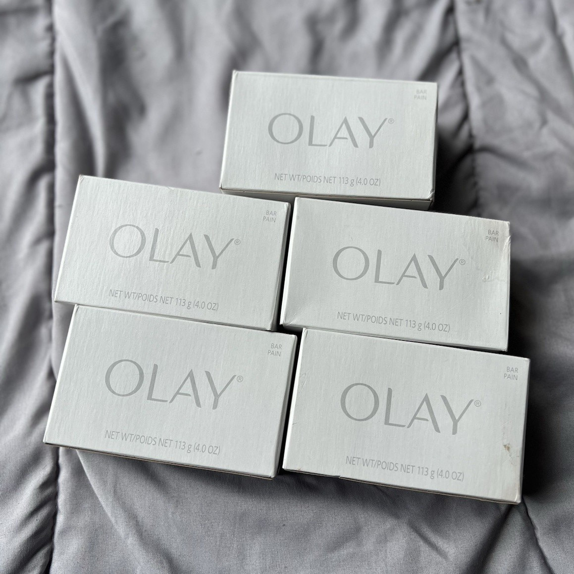 Olay White Beauty Bar Soap Multipack, 4 oz Each, Lot of 5 Boxes, Women