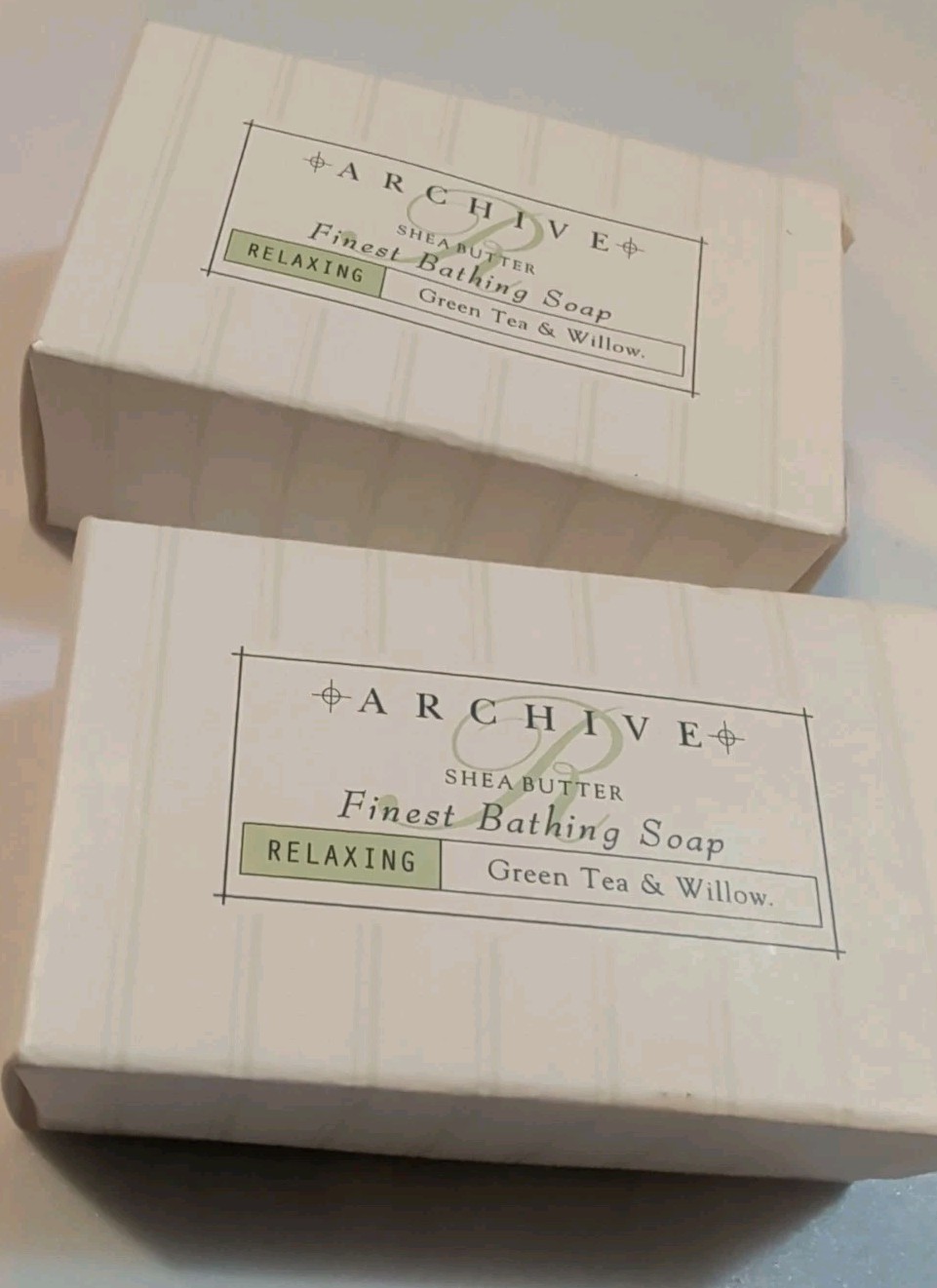 ARCHIVE Shea Butter Finest Green Tea & Willow 1.1 Oz Soap Lot Of 2 NEW In Box