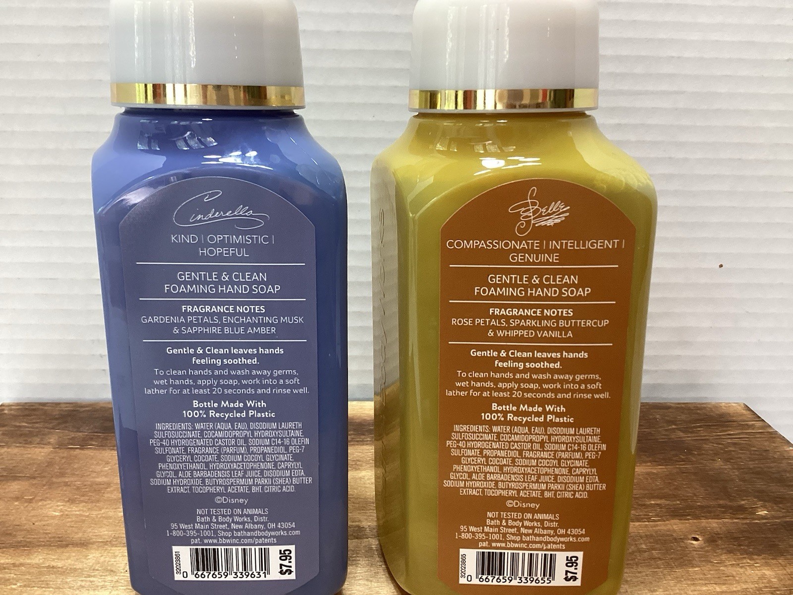 Bath & Body Works Gentle Foaming Soap 2 Disney Princess BELLE & Cinderella