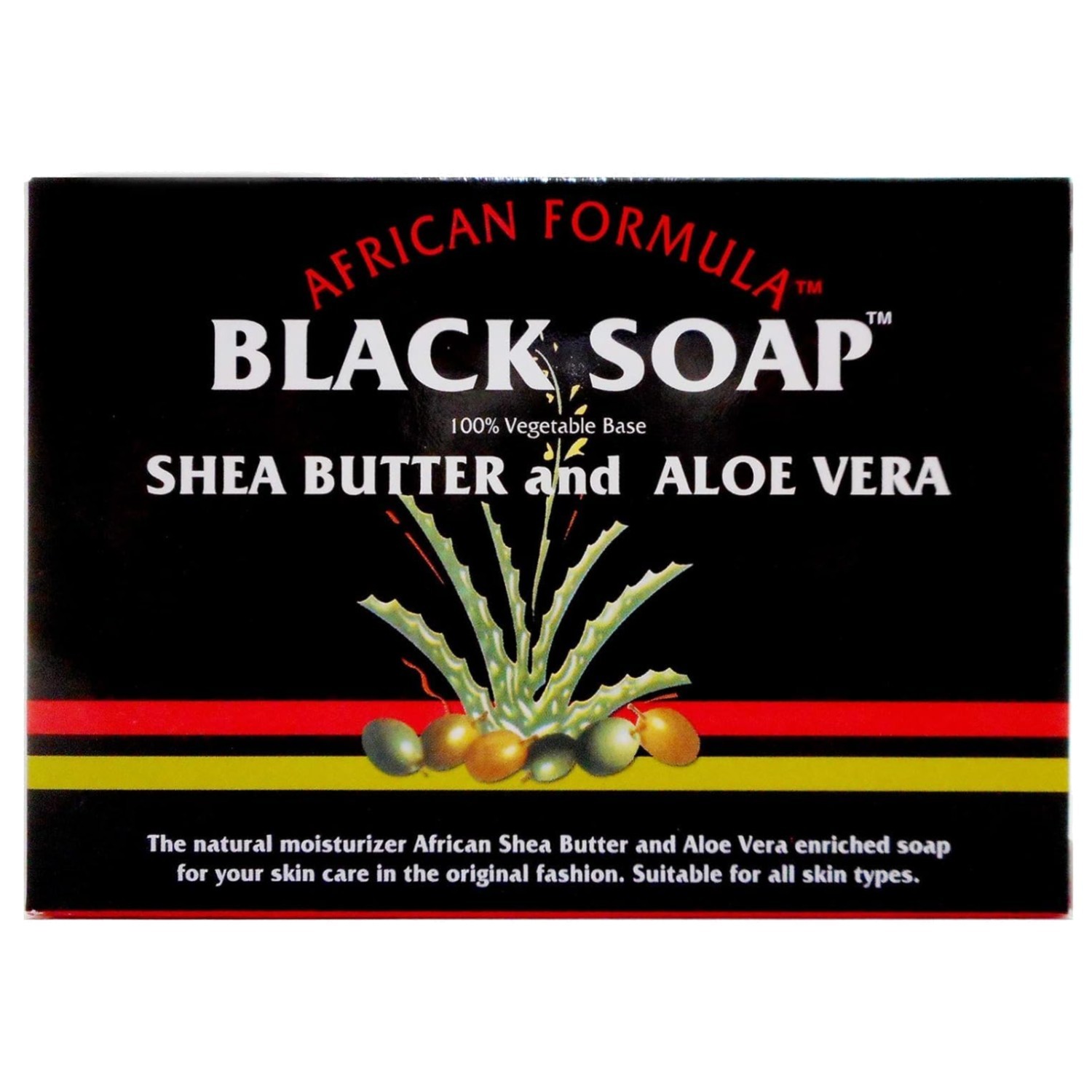 Shea Butter Black Soap Bar, 3.5 oz x12