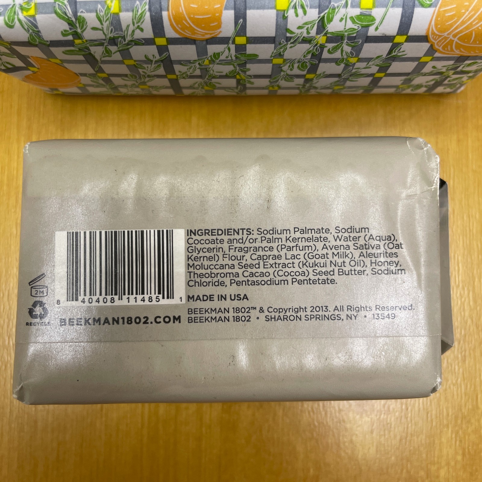 Beekman 1802 Goat Milk Bar Soap Set 9 oz Mandarin Thyme & 3.5 oz Honey & Oats *