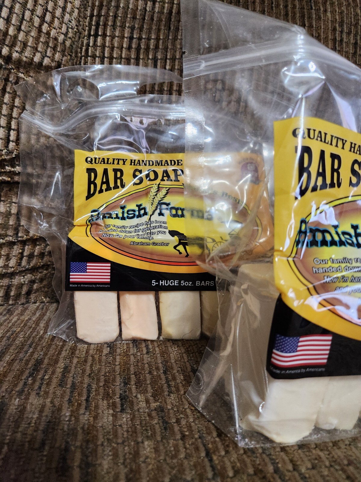 Amish Farms Bar Soap 15 Huge Bars 5oz Each Selling 3 Packs 5 Bars In Each Pack
