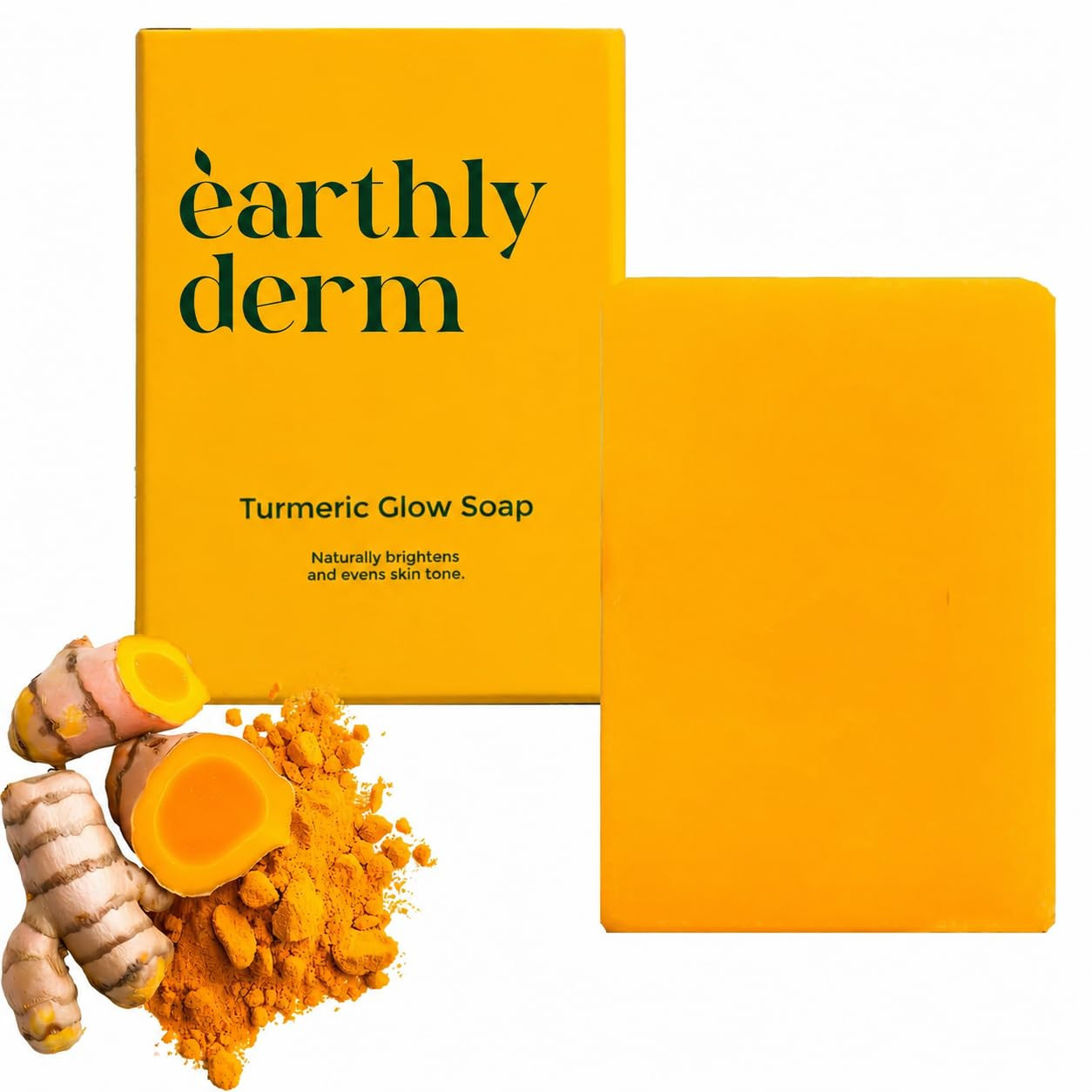 Turmeric Soap Bar for Face and Body, Handmade Turmeric Cleansing Soap, Gentle Da