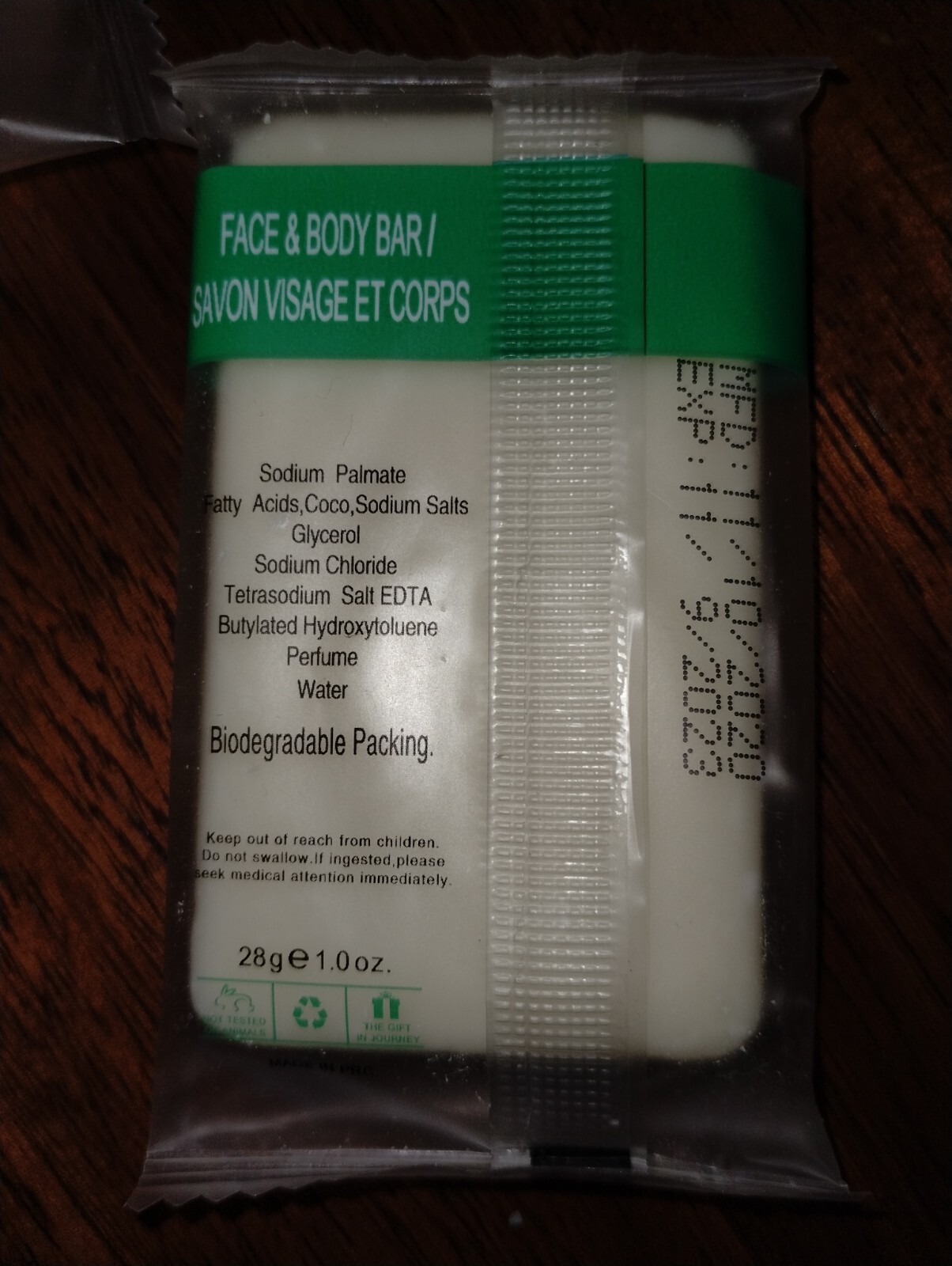 Eco Amenities Individually wrapped Size 28g / 1oz Face And Body Lot of 50 Bars