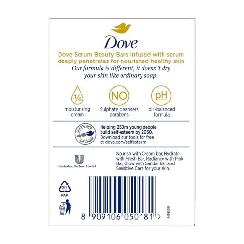 Dove Serum Bar Collection 125g x 5 Nourish Radiance Hydrate Glow