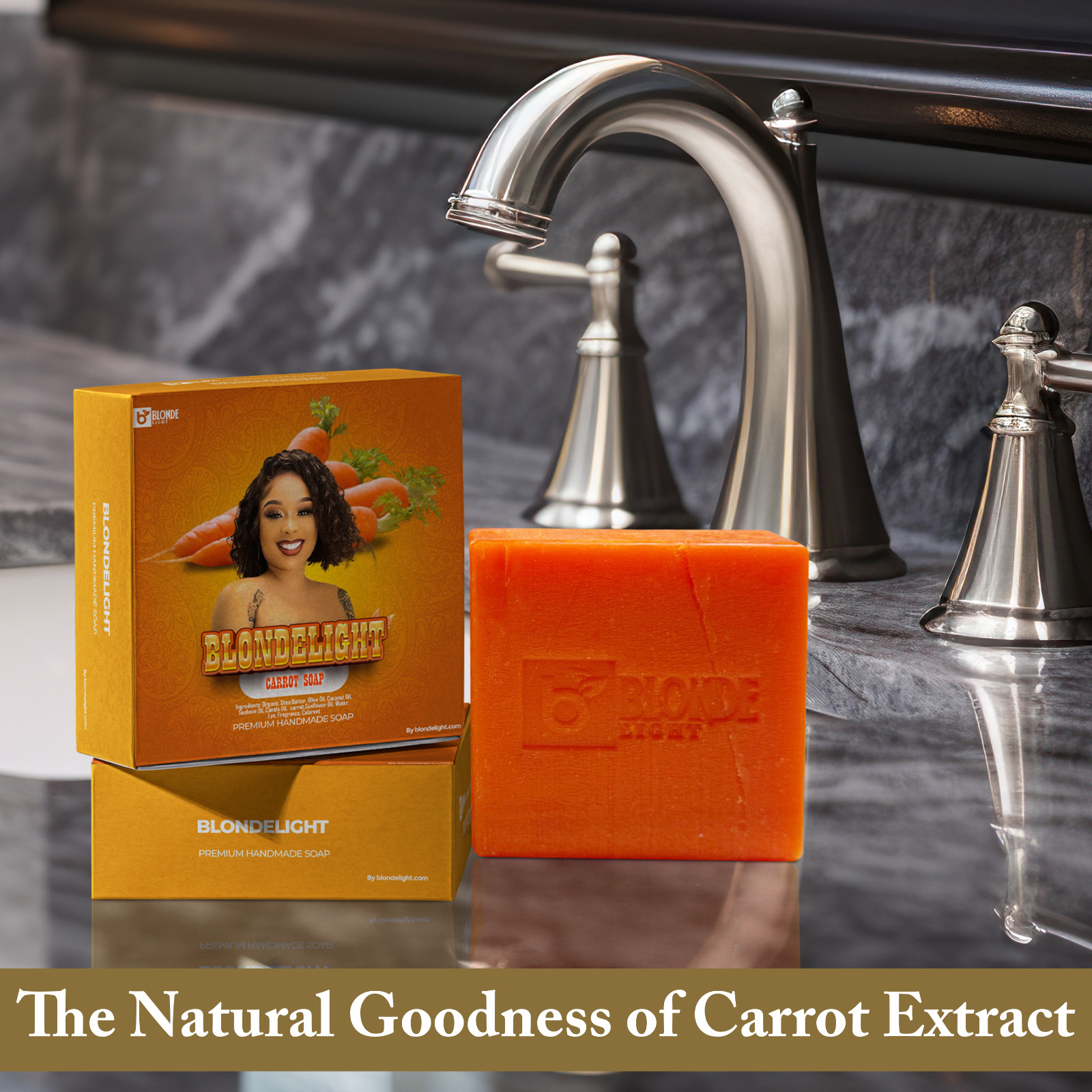 BLONDELIGHT Carrot Soap | Moisturizing & Nourishing Face & Body Bar