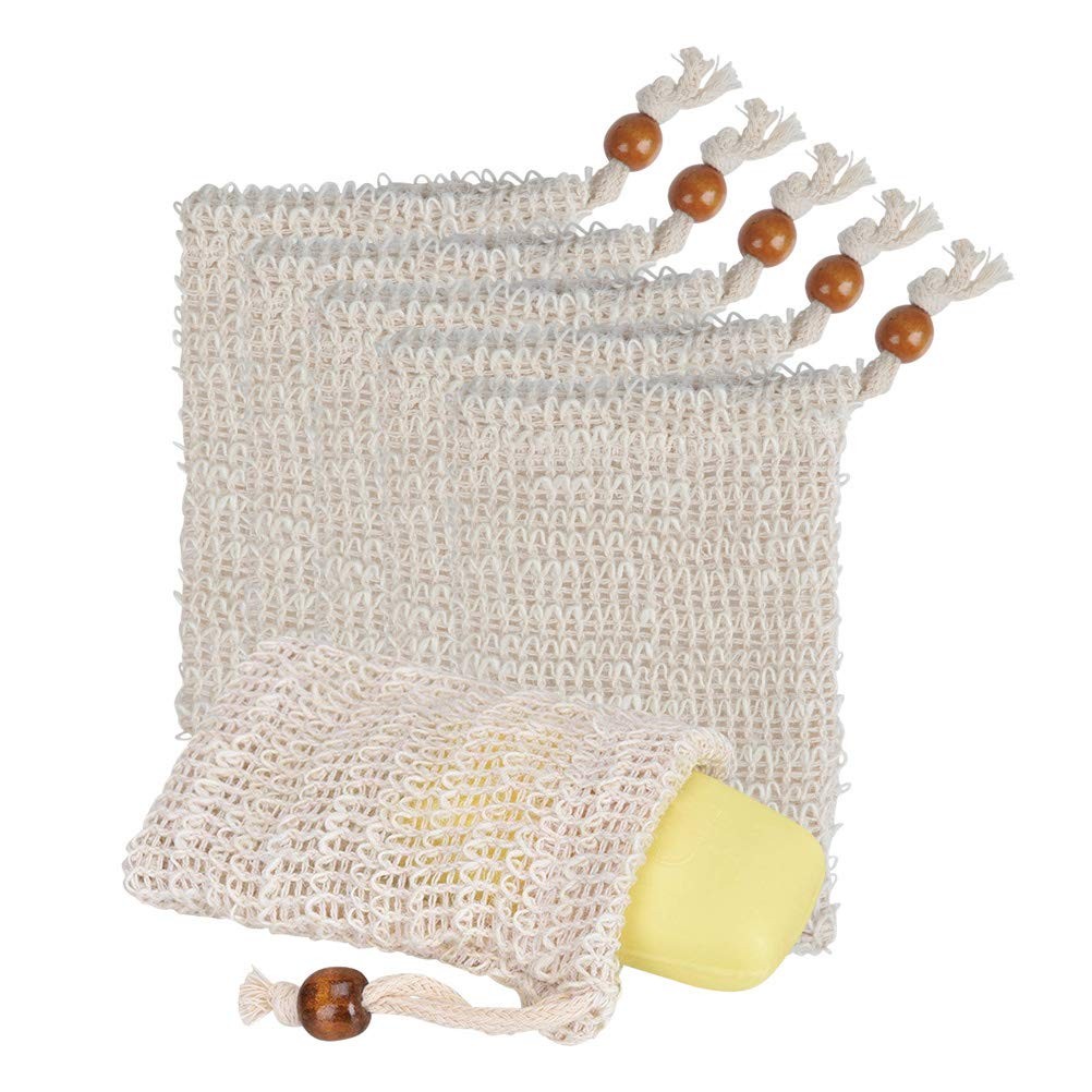 20 Pack Soap Exfoliating Bag, Natural Soap Saver Hand Made Sisal Mesh Soap Ba…