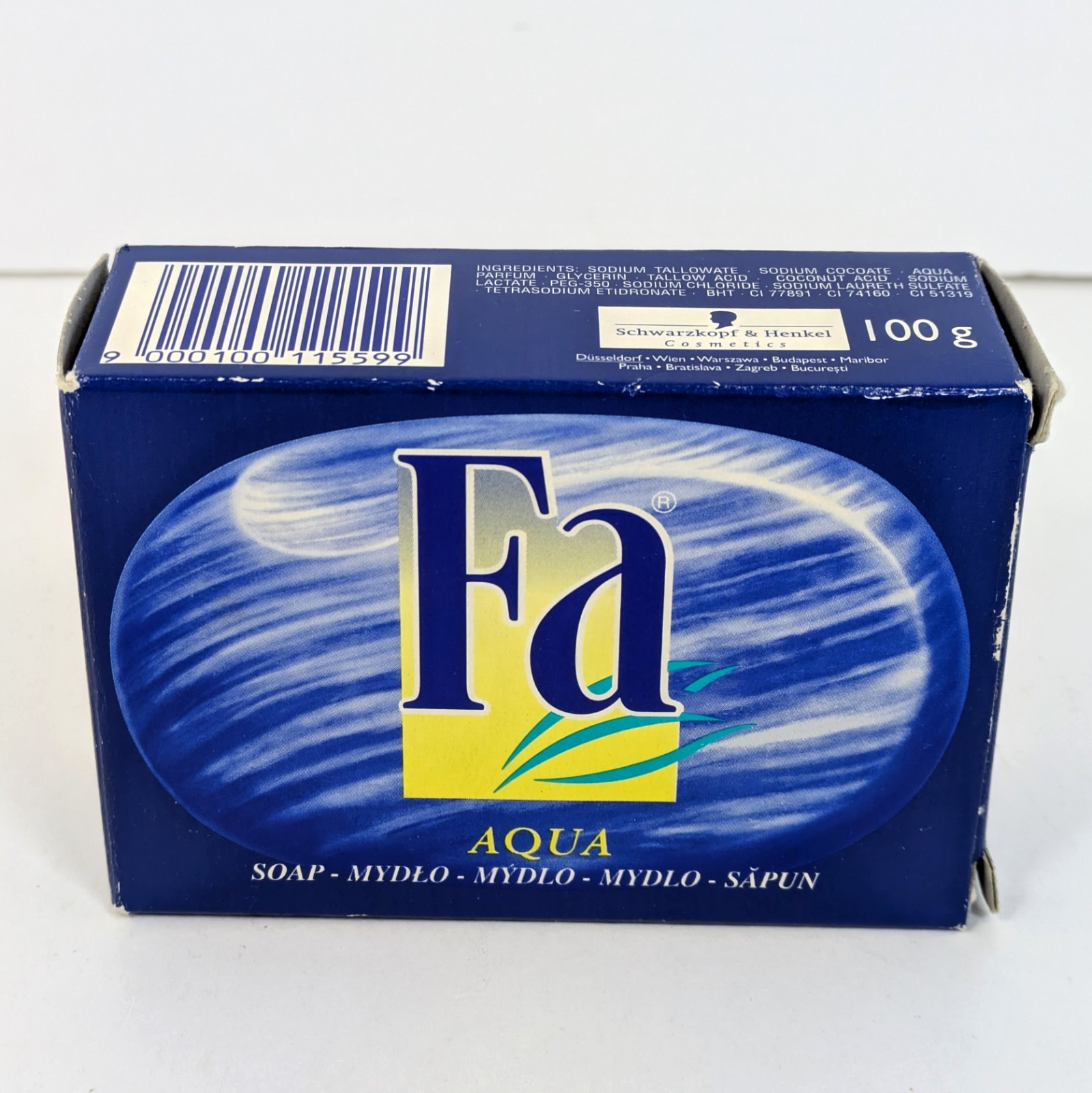 FA Aqua Bar Soap 100g Schwarzkopf & Henkel Germany New In Box