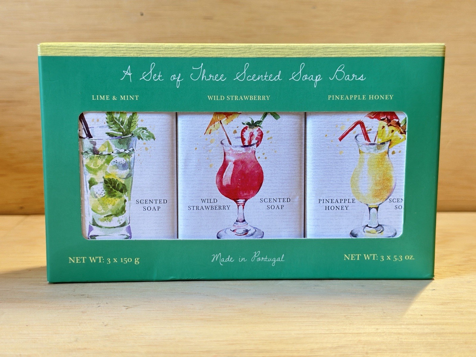 3 Pk-CASTELBEL Luxury Soap Bars 5.3 OZ Ea Pineapple/Strawberry/Lime
