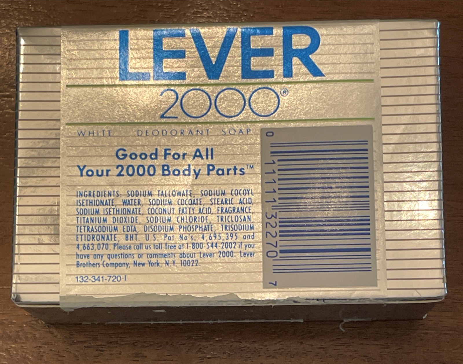 Vintage Lever 2000 White Deodorant Soap Bar 5oz NEW SEALED