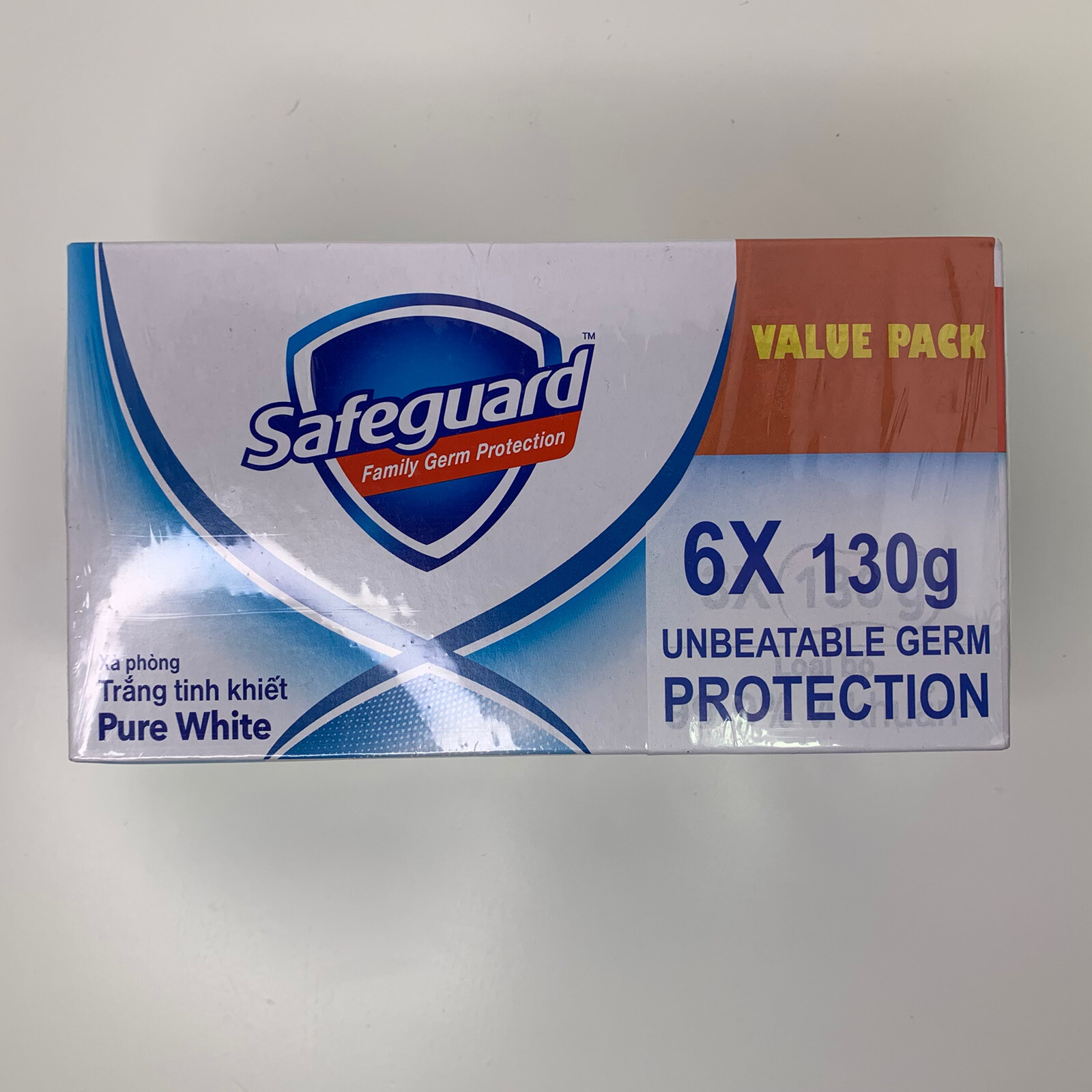 Safeguard Pure White Bar Soap Anti-Bacterial 130g x 6 Ships Fast From USA