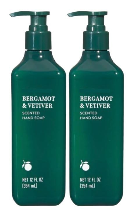 2x Trader Joes Bergamot & VETIVER Hand Soap 12 Fl Oz Great Scent! Free Ship!