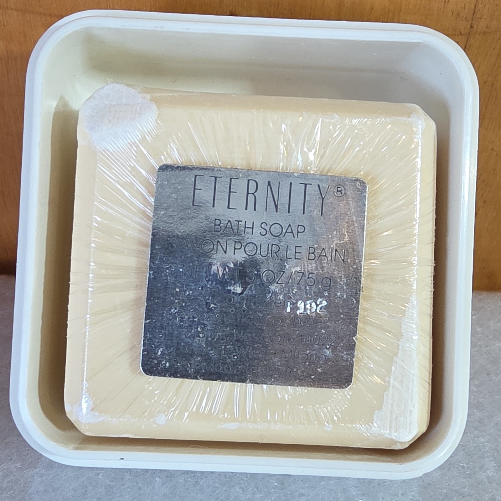 Calvin Klein Eternity Bath Soap Bar 3 oz, Rectangular in White Case