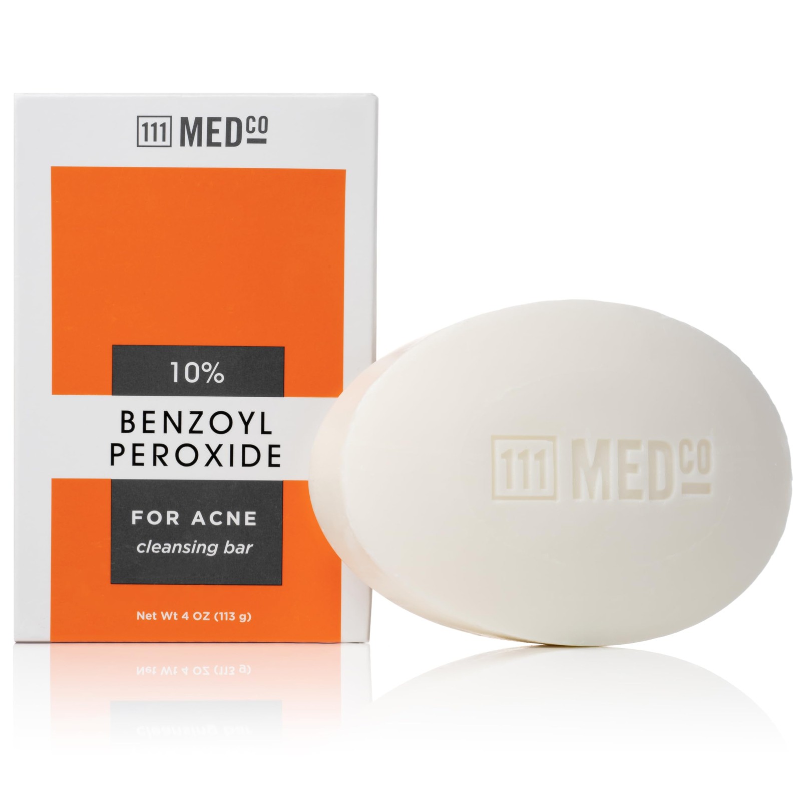 10% Benzoyl Peroxide Acne Soap Bar – 4oz Medicated Treatment for Clear Skin