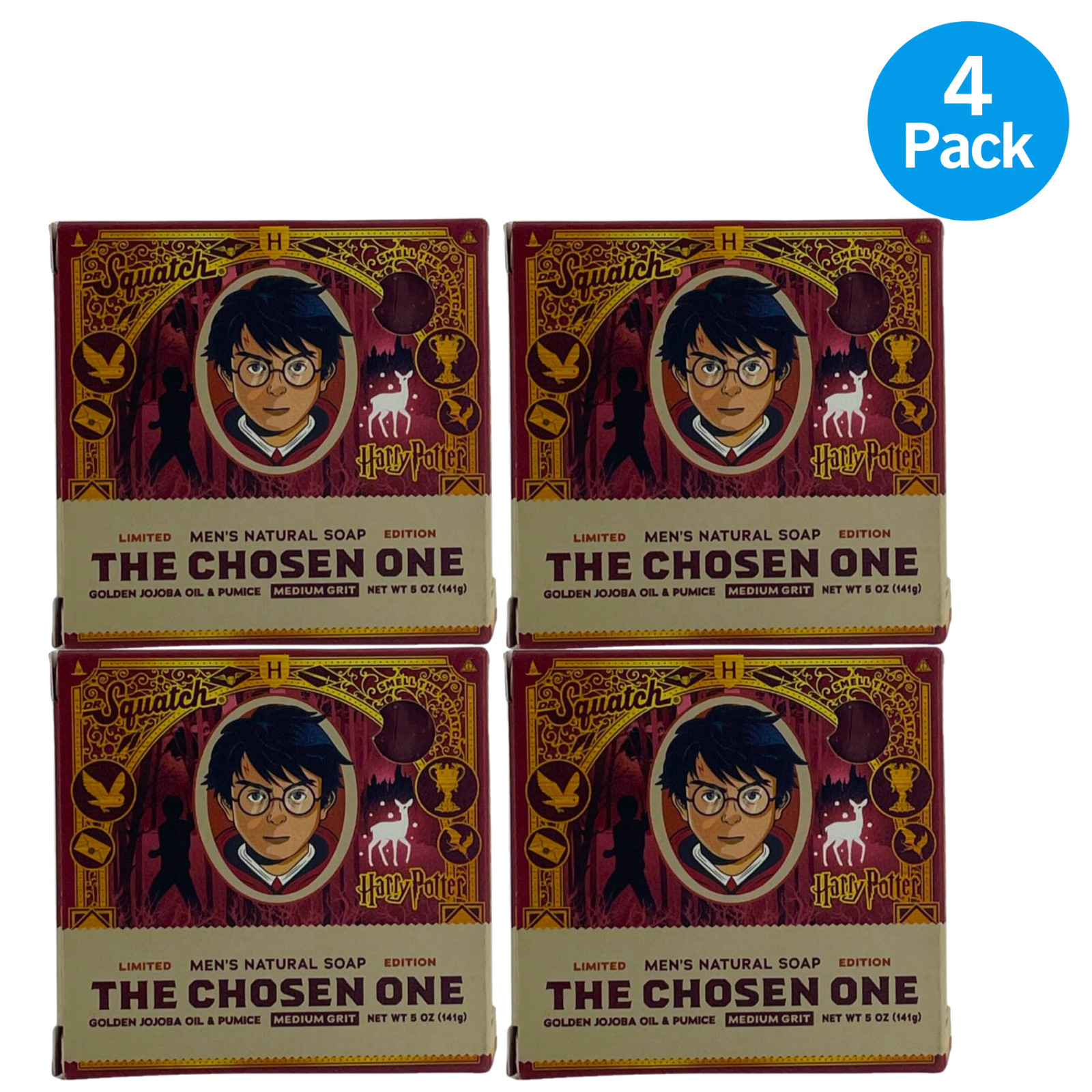 Dr. Squatch Harry Potter The Chosen One Natural Men’s Soap Bar Medium Grit 5 oz