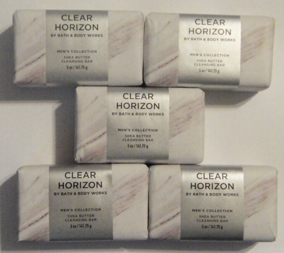 Clear Horizon Men’s Collection Cleansing Bar 5 oz Bath and Body Works X5 NEW