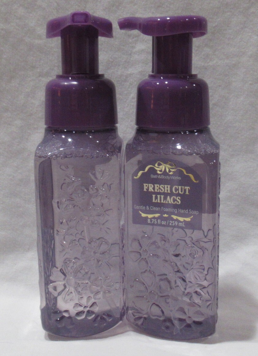 Bath & Body Works Gentle & Clean Foaming Hand Soap Lot Set 2 FRESH CUT LILACS