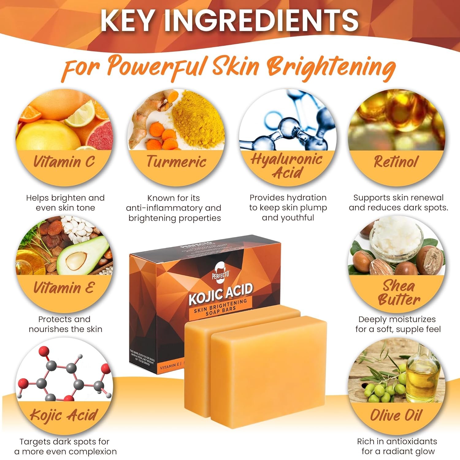 Perfecto Kojic Acid Soap Bar for Hyperpigmentation – All-Natural Kojic Acid Turm