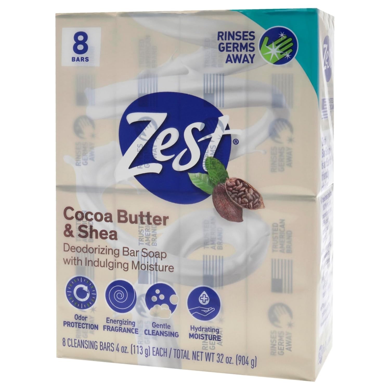 Cocoa Butter and Shea Cleansing Soap – 8 Bars for Silky Smooth, Hydrated Skin