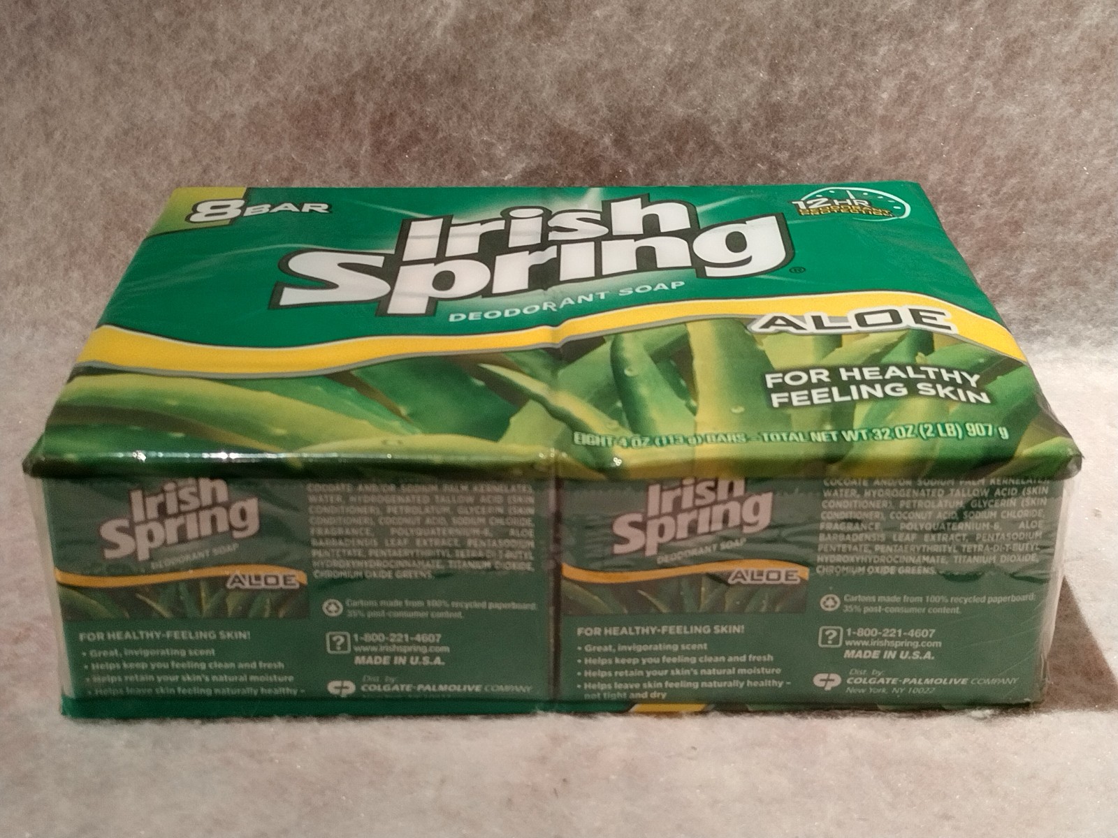 8 Bars Irish Spring Aloe (Discontinued) 4.0 oz each – Deodorant Soap 2 lbs Total