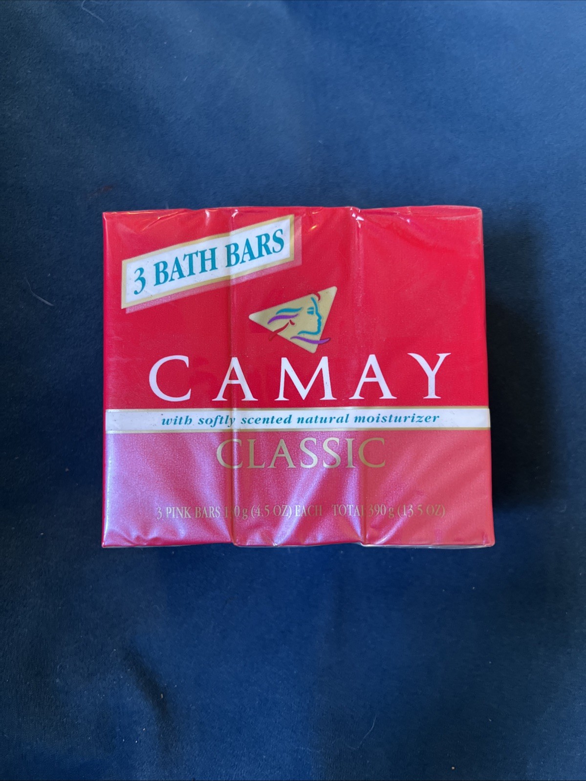 Camay Classic Pink Soap Softly Scented Beauty Bar 3-Pack Bath Bars 4.5 oz 1999