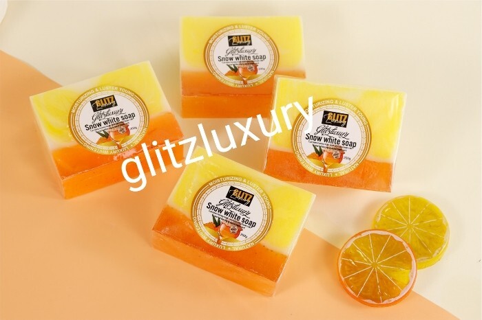 2pcs Glitzluxury superior white & snow White turmeric soap. Body & face,