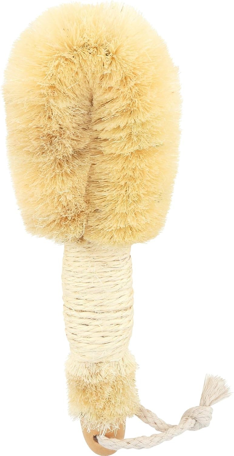 Sisal Bath Brush for Shower – 9 in – Traditional Japanese-Style Loofah Brush for