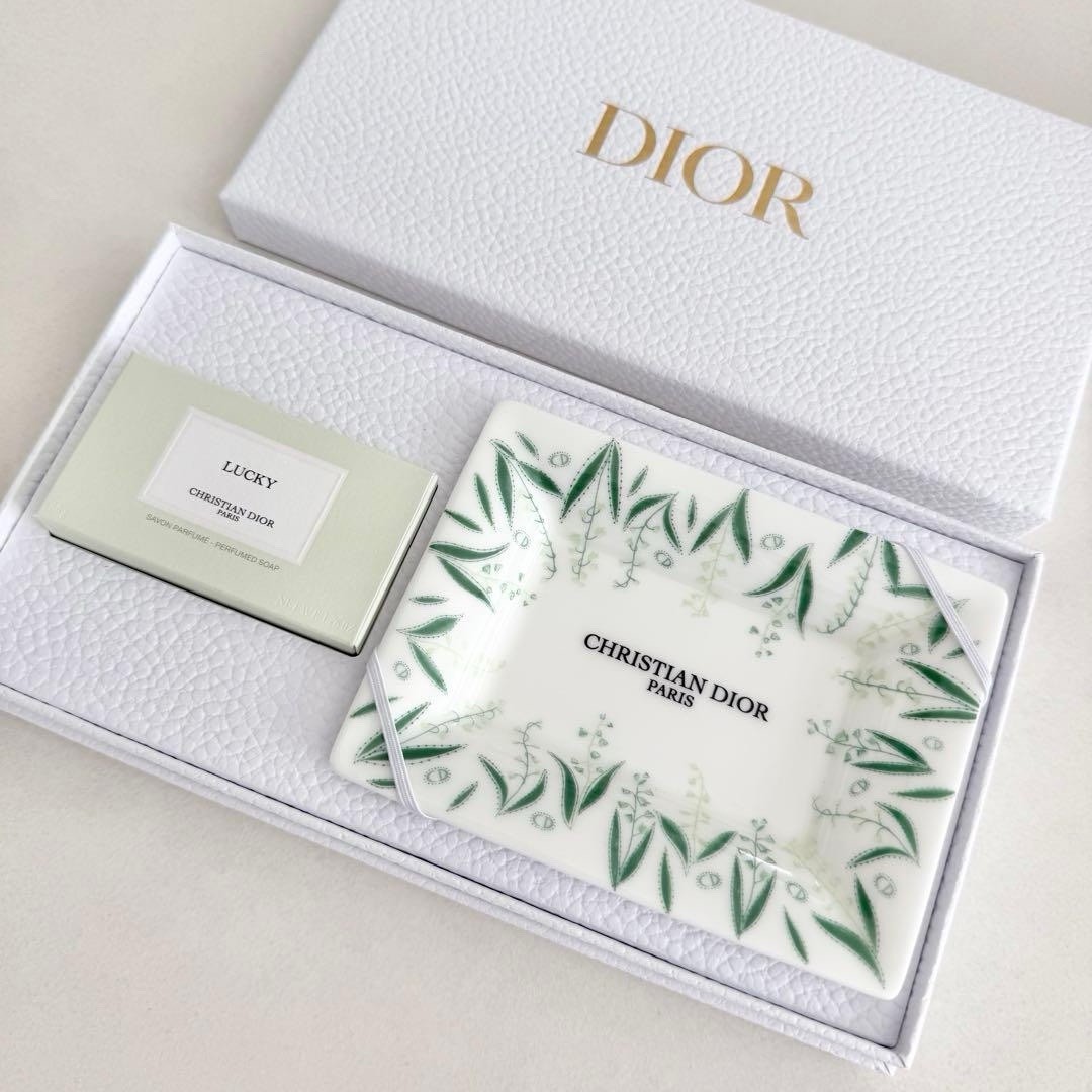 Christian Dior Lucky soap Platinum member Limited Soap Dish Tray Plate w/ Box JP