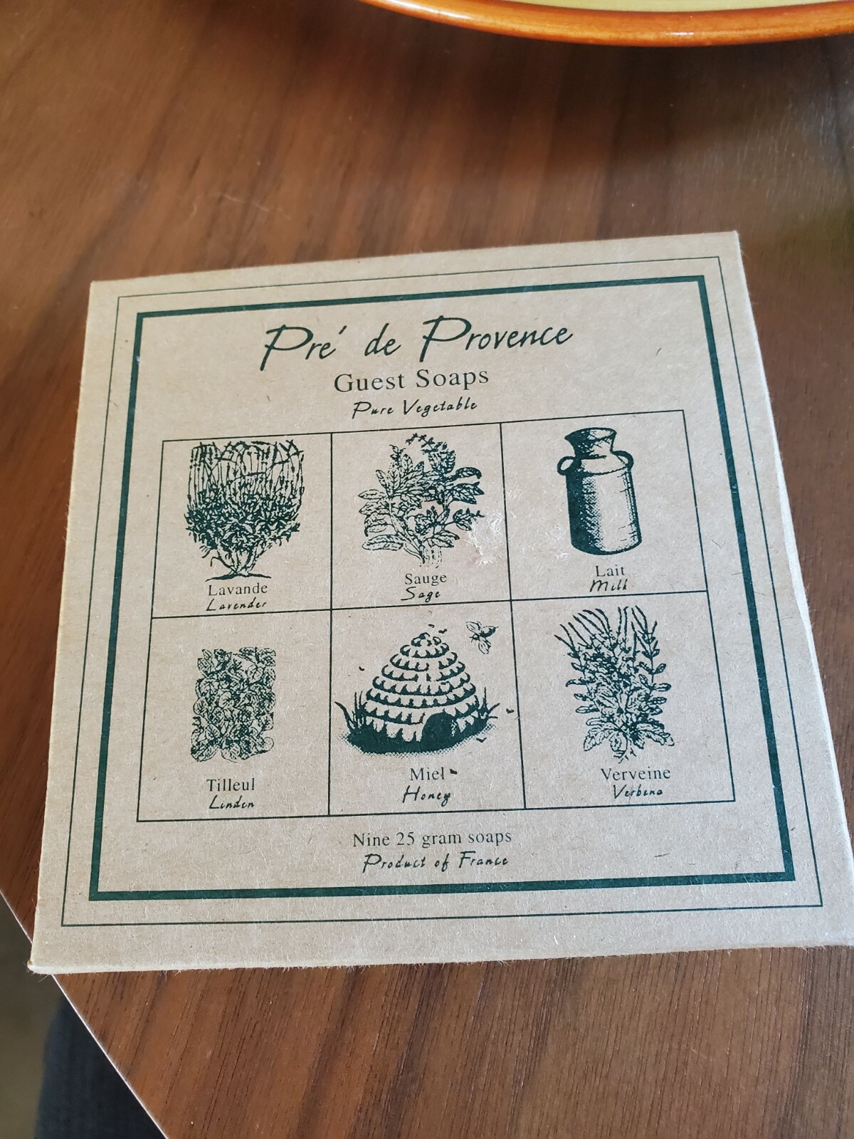 New Pre de Provence Guest Soaps -Vegetable Set of 6 different soaps of 25 g each