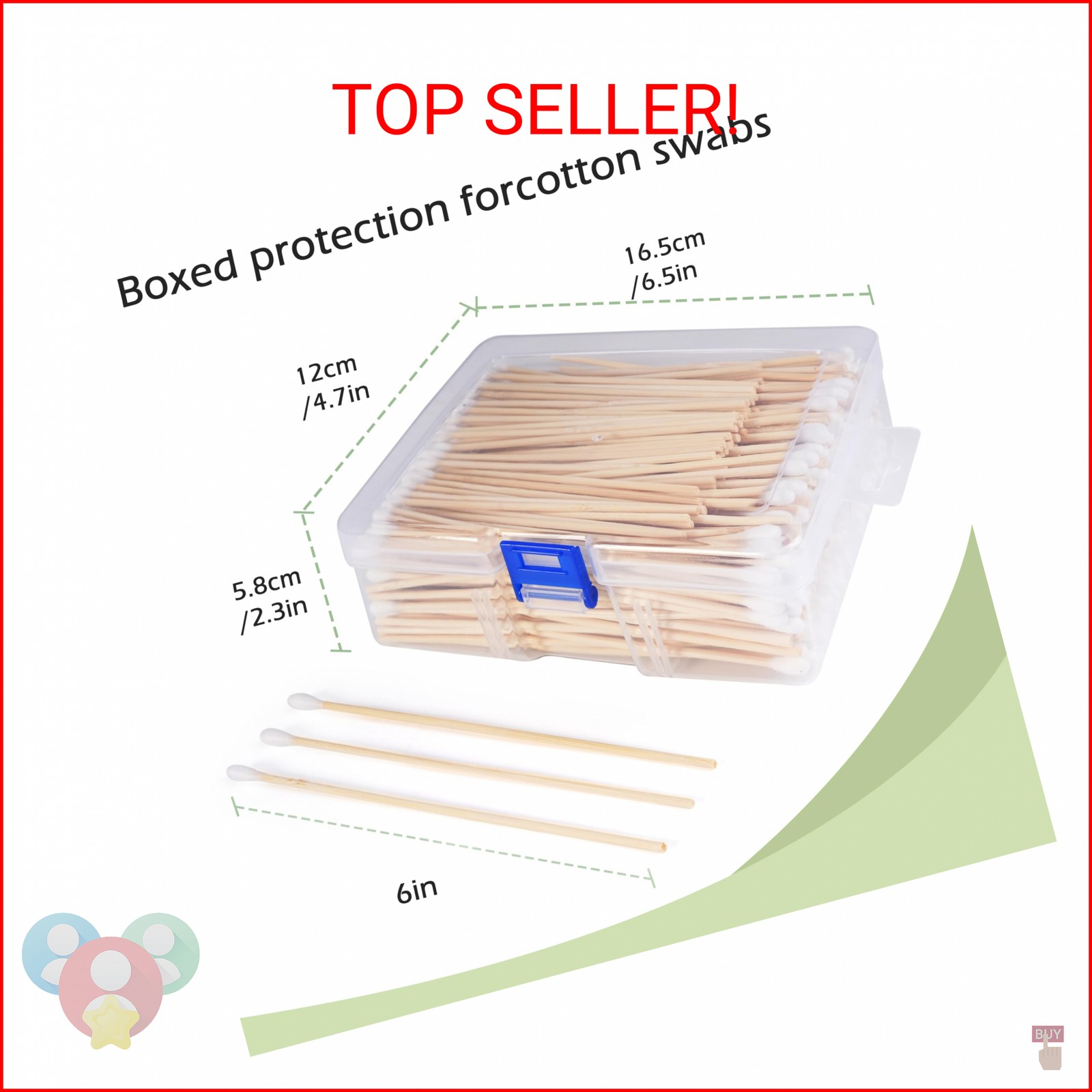 400 Pcs 6 Inch Long Cotton Swabs with Wood Handle, Highly Absorbent Long Q Tips