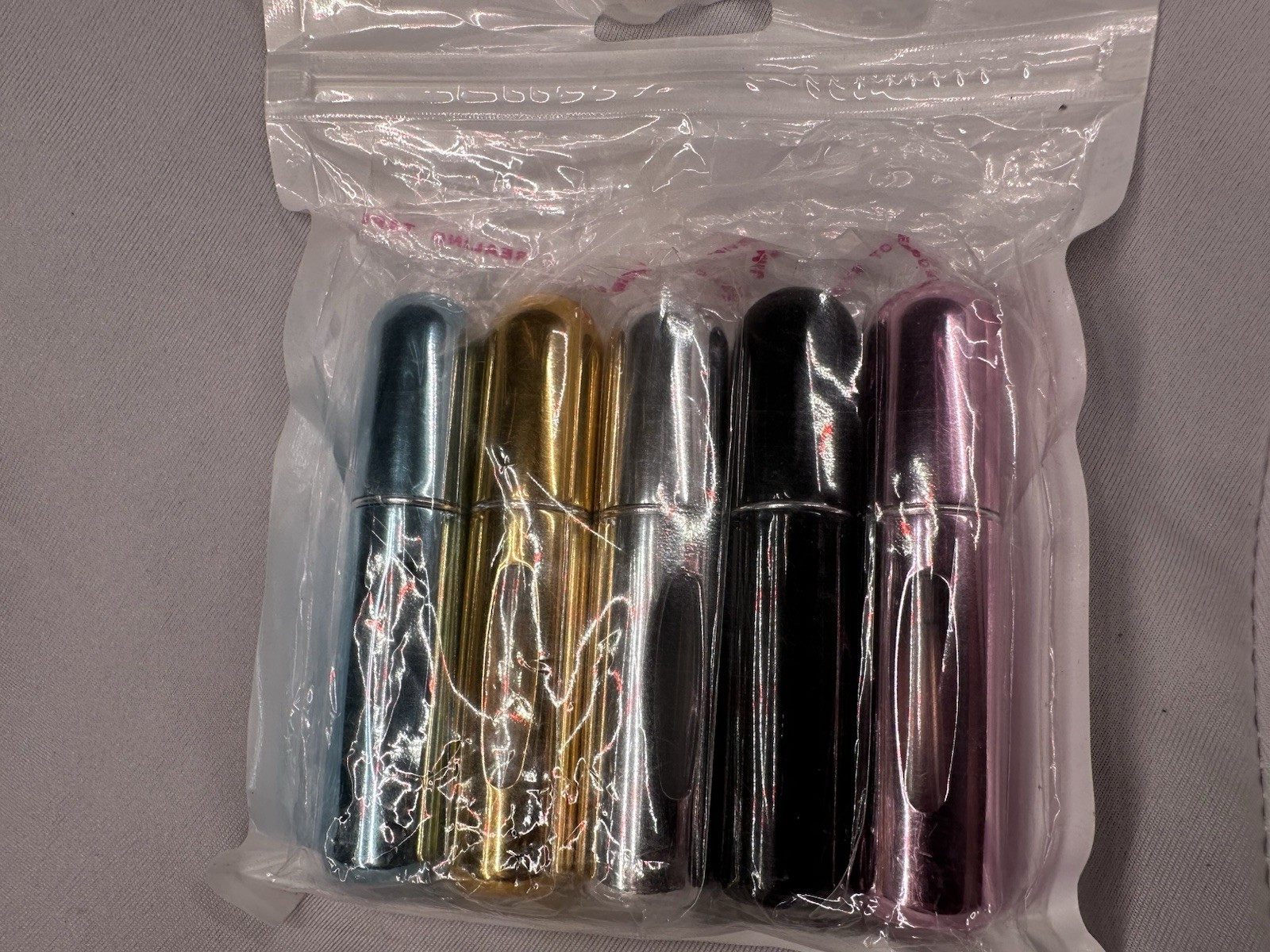 5Pcs Mini Travel Perfume Atomizer Bottle Spray Pump Case Refillable Portable US