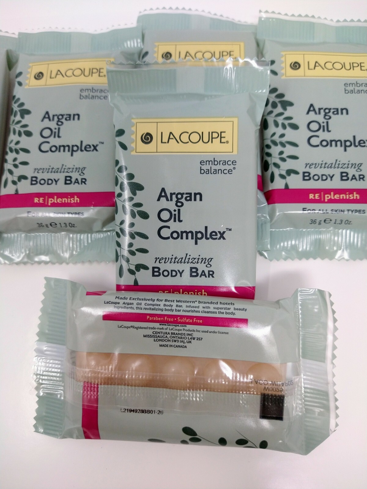 10 LaCoupe Embrace Balance Argan Oil Complex Revitalizing Body Bar 1.3 oz