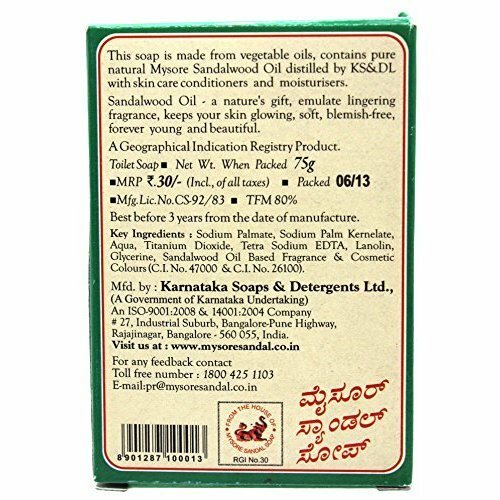 Mysore Sandal Soap Natural Superior with Pure Sandalwood Oil Soap Bar -150G -F S