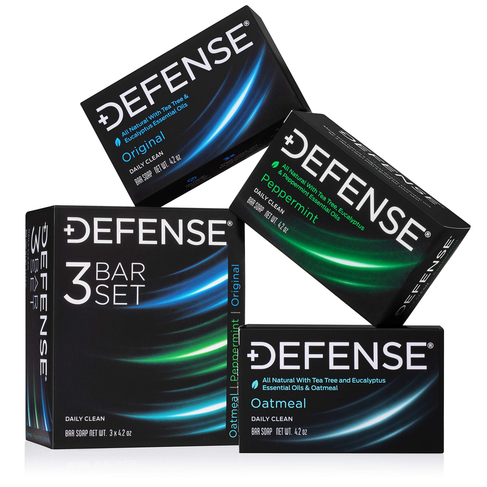 Defense Soap All Natural Tea Tree Bar Soap, 3 4.2 Ounce (Pack of 3)