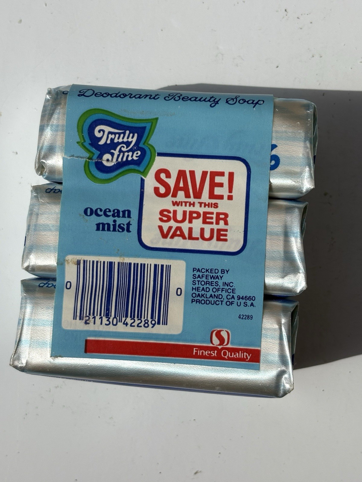 VINTAGE Beauty BAR SOAP Deodorant Soap Lot Of 6 NEW NOS Truly Fine Ocean Mist
