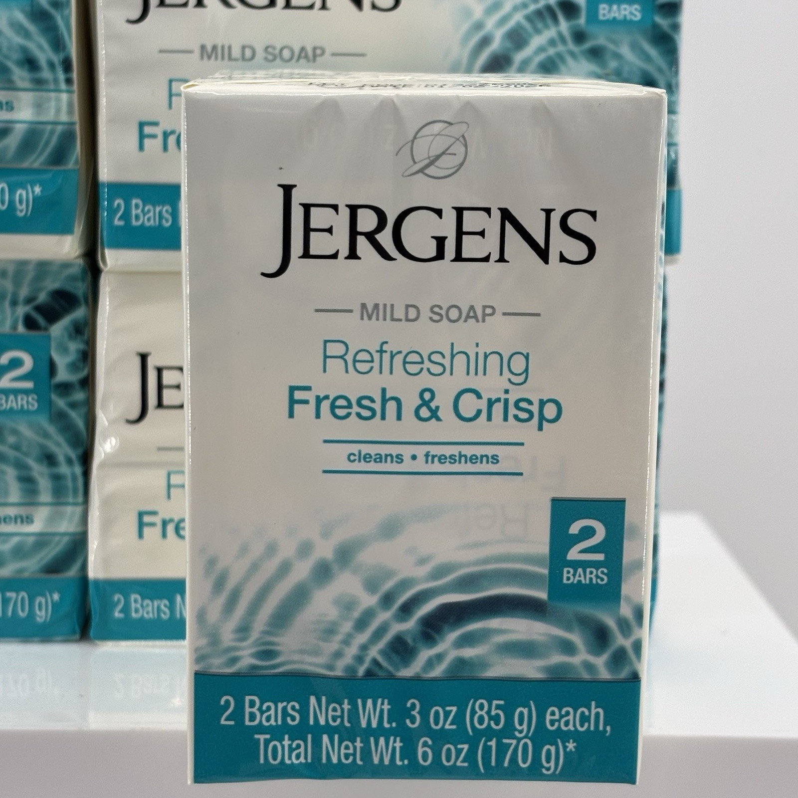 Jergens Refreshing Fresh & Crisp Soap Lot of 12 Bars 6 Packs Of 2 Sealed New