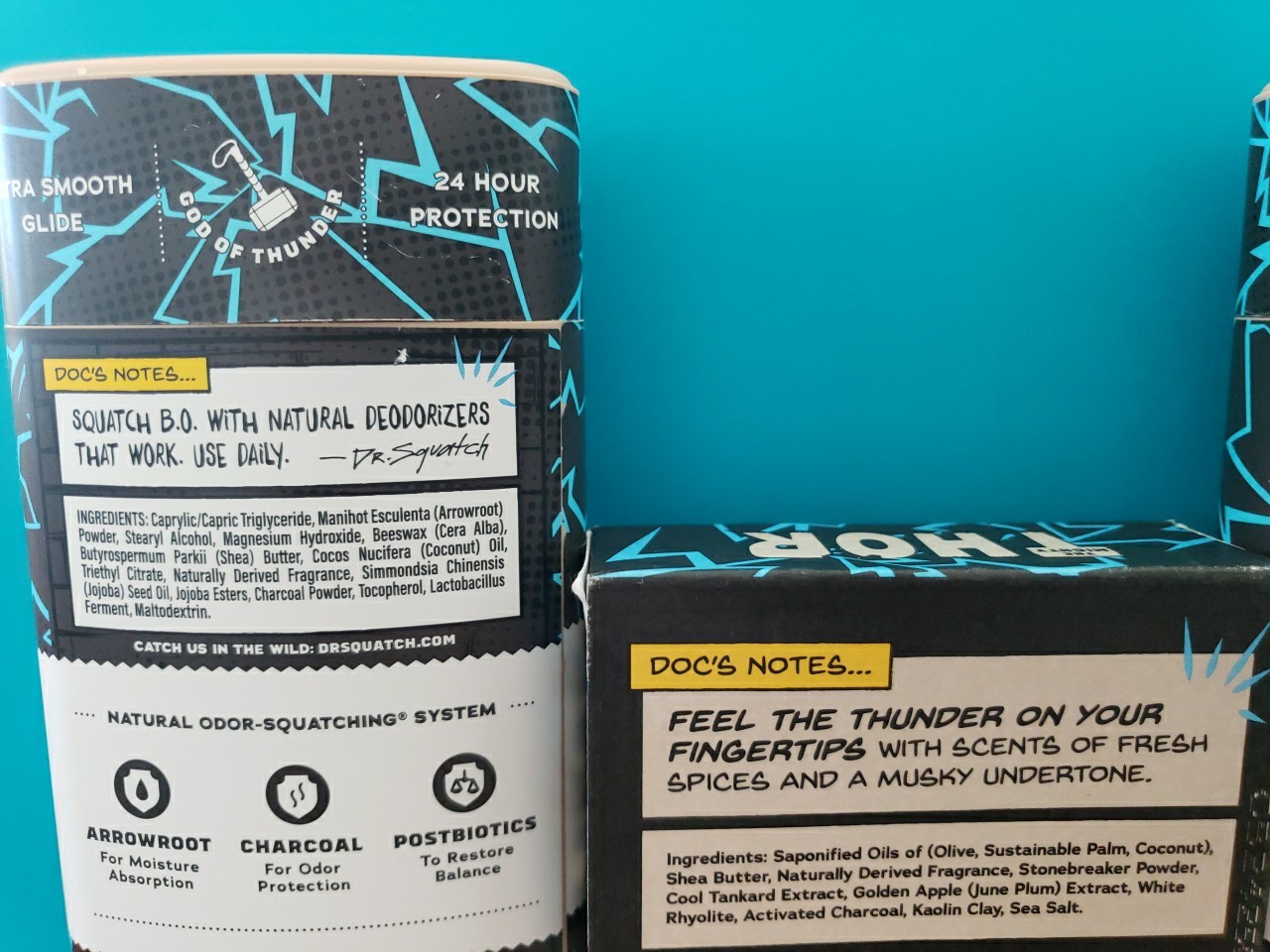 3 Pack – DR. Squatch Thor Men’s Aluminum Free Deodorant 2.65 fl oz – Soap 5oz
