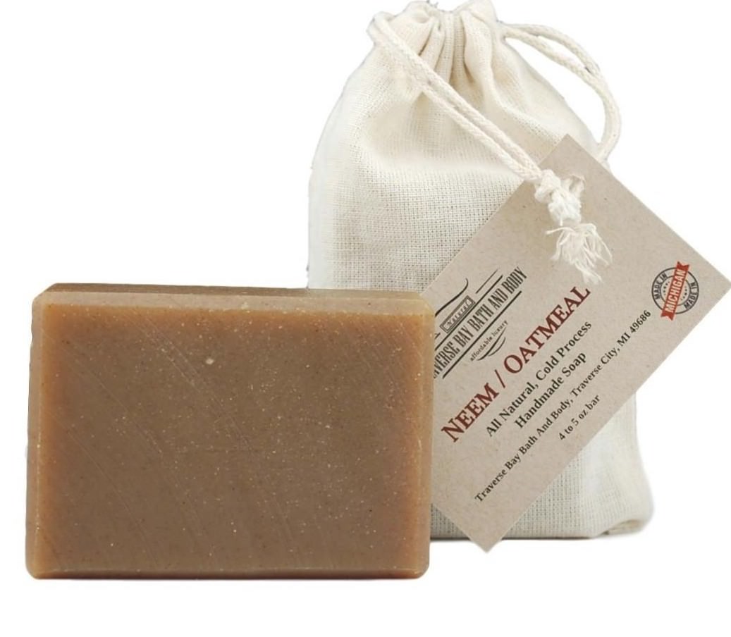 Neem Oatmeal, all natural soap, handmade, Cold process, Large 5.5-6 oz