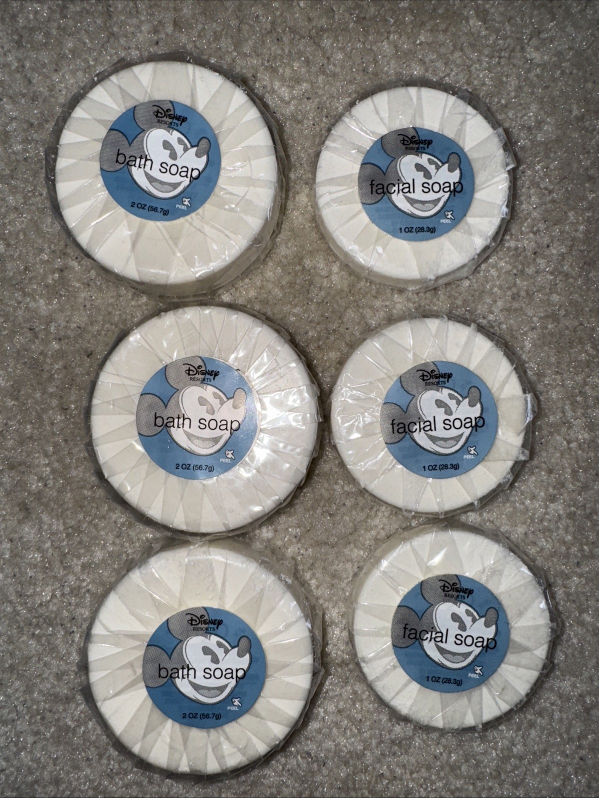 Disney Resorts 3 Bath Soap Bars 3 Facial Soap Bars