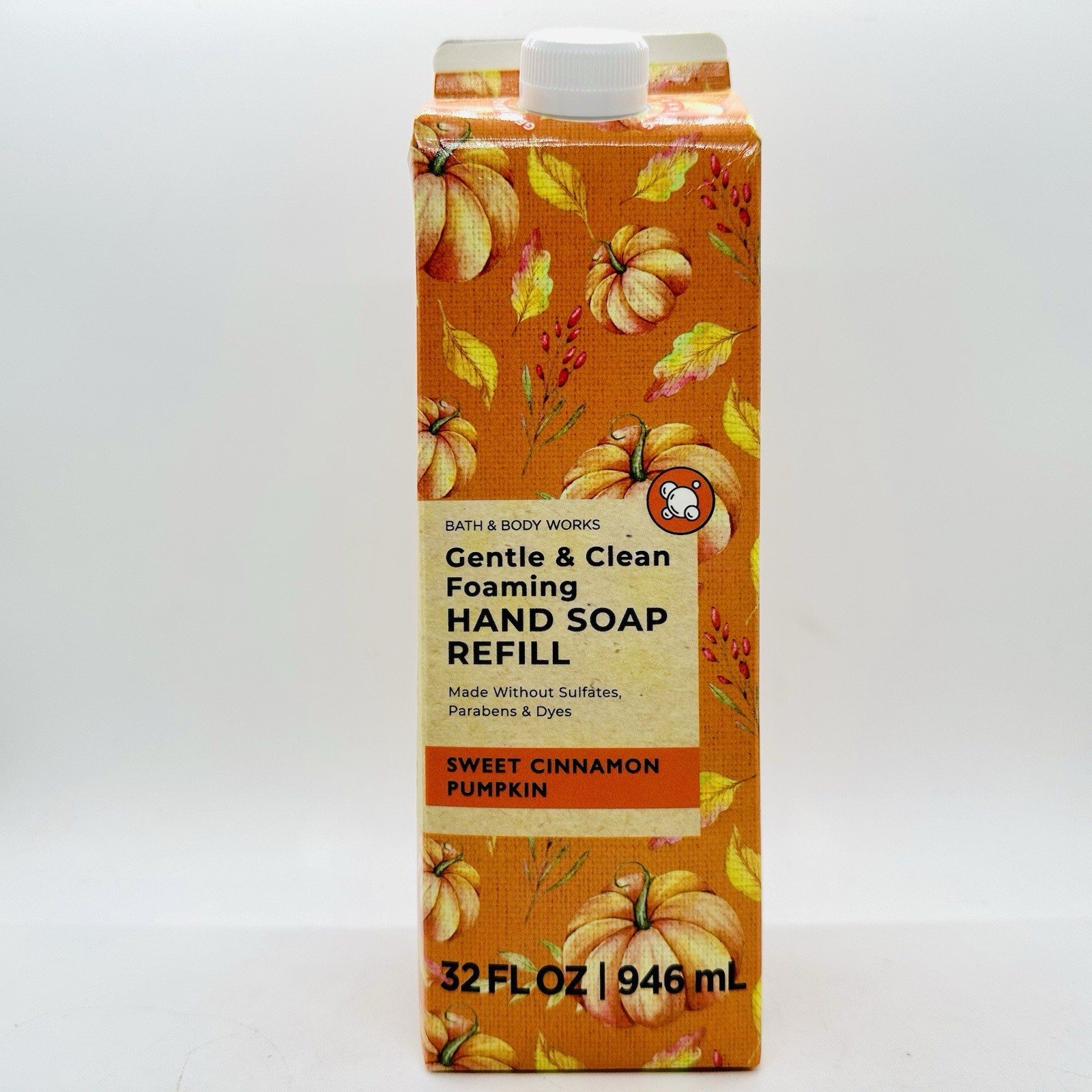 2/BATH & BODY WORKS CINNAMON PUMPKIN & APPLE FOAMING HAND SOAP REFILL 32 OZ EACH