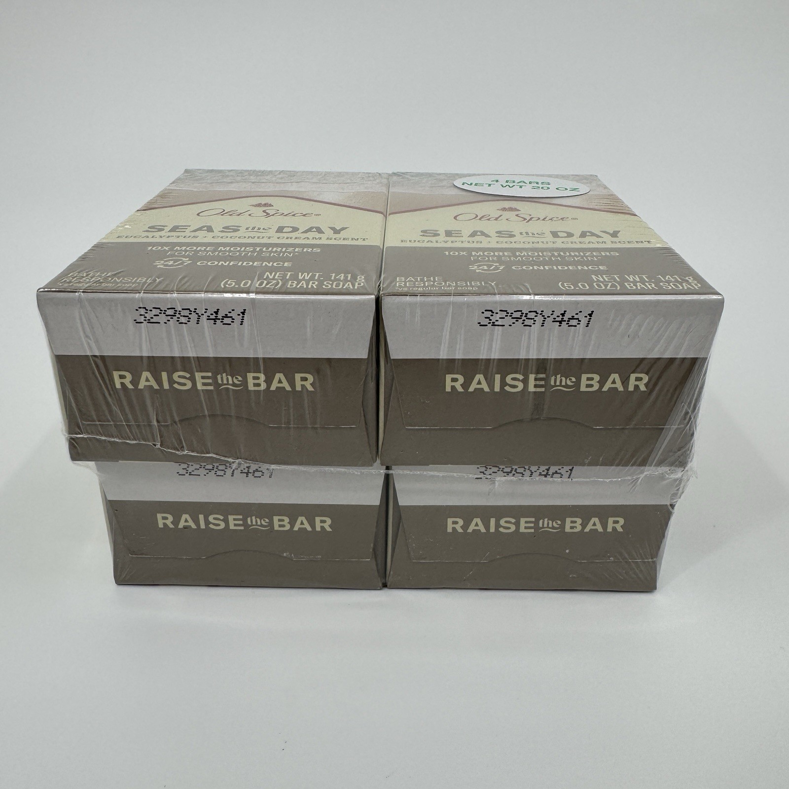 Old Spice Bar Soap Seas The Day Eucalyptus & Coconut Cream 5 Oz Lot Of 4