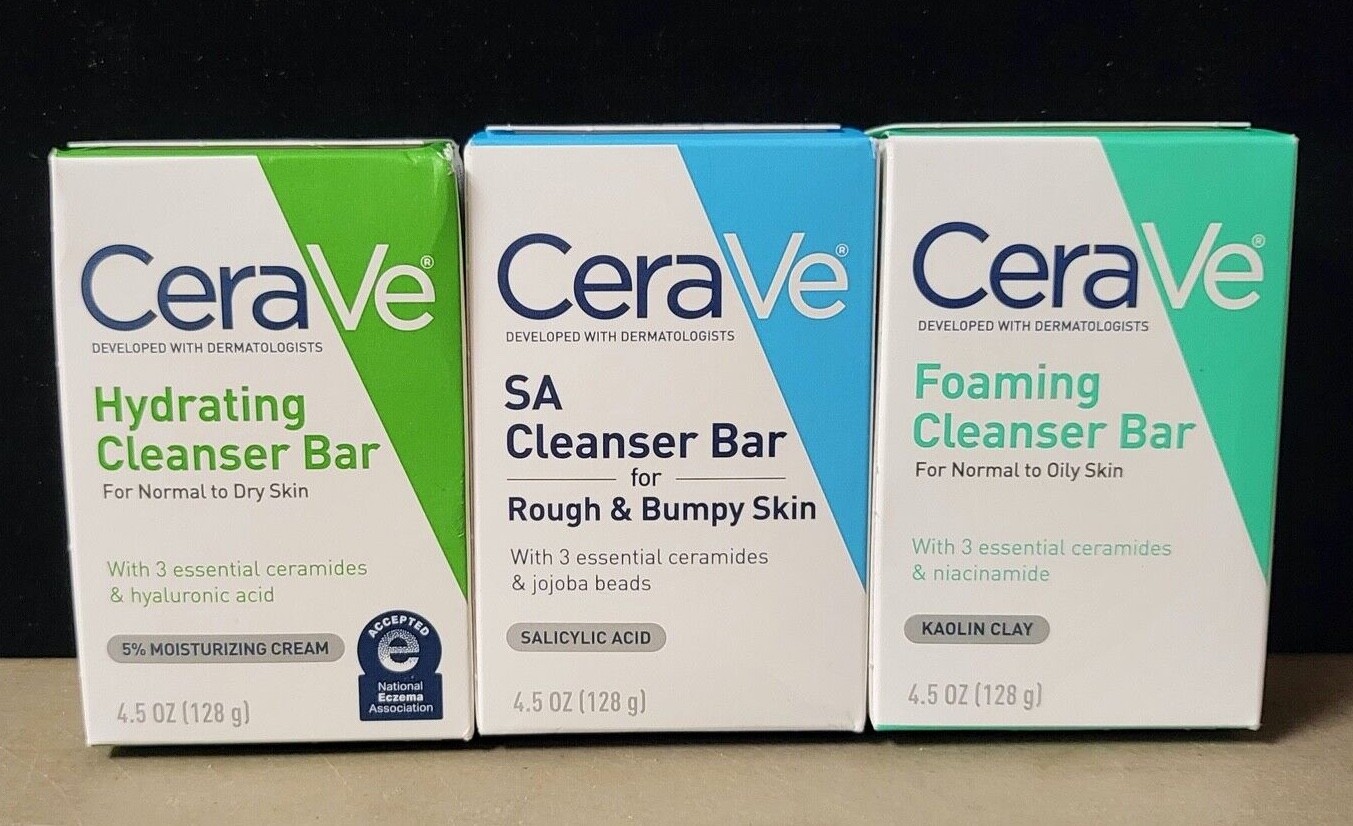 CeraVe Soap Bars, 3 Variations to choose from