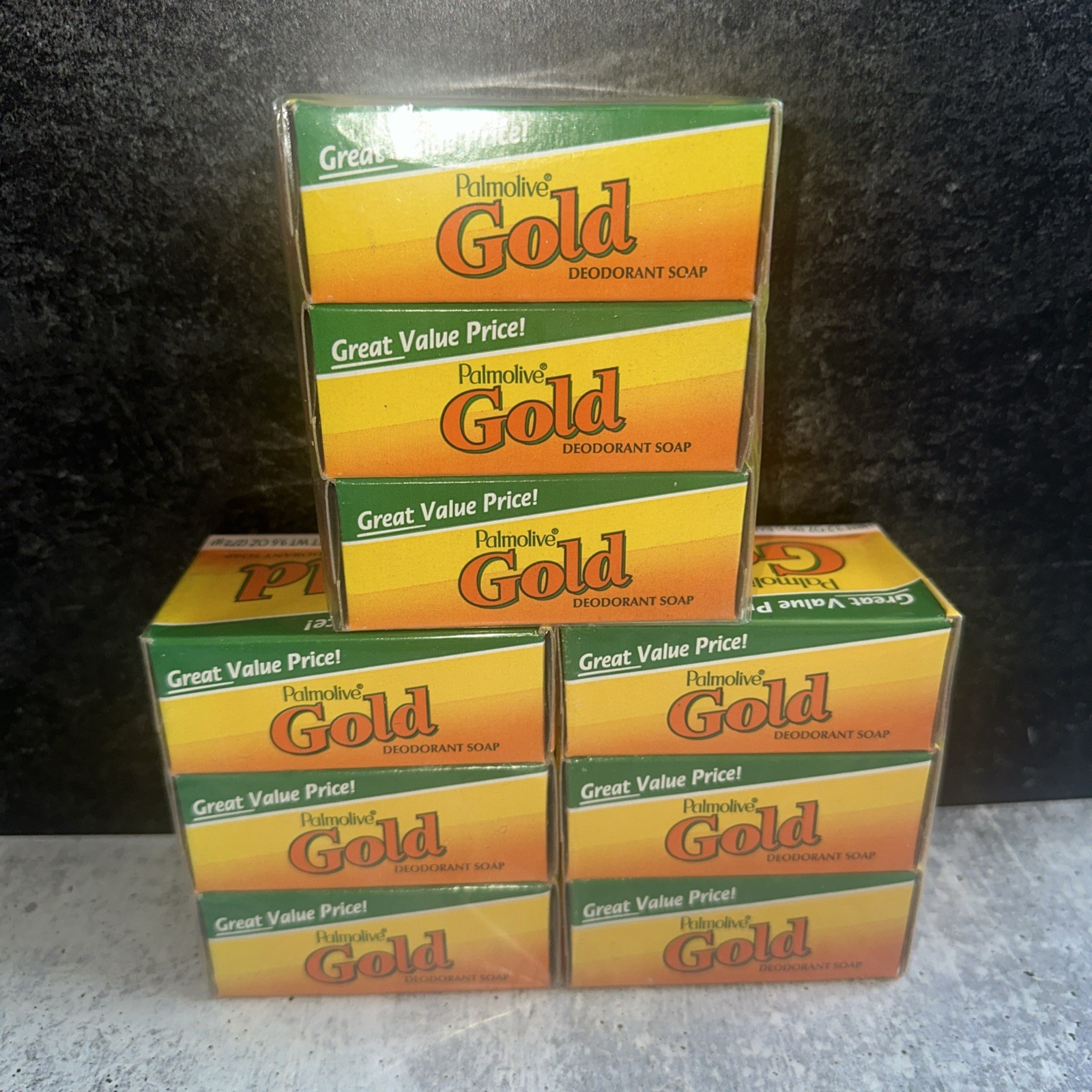 9 Bars Palmolive GOLD Deodorant Soap 3.2oz 3 Boxes 3 Bars Each Sealed