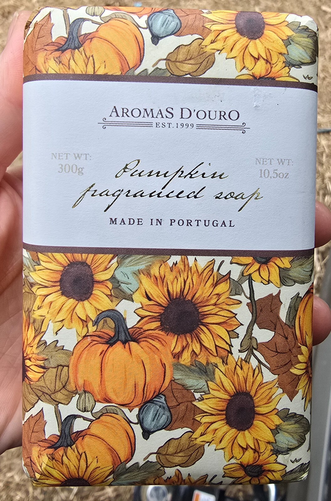Aromas D’ouro Pumpkin Fragranced Soap 10.5oz Bar Made in Portugal New Sealed
